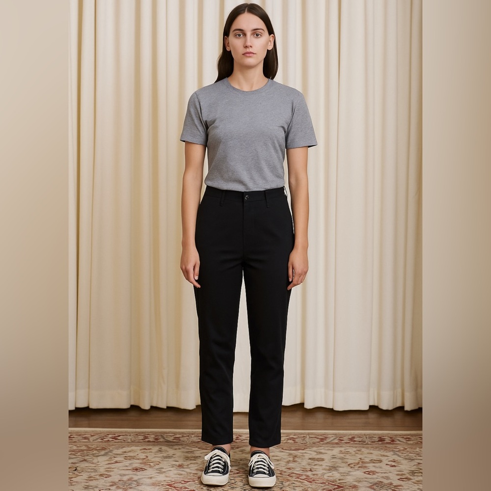 Armani Collezioni Women’s Cropped Trouser Pant XL Dress Pant Office Black Work